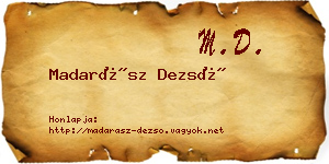 Madarász Dezső névjegykártya
